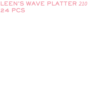 LEEN'S WAVE PLATTER 210 24 PCS 3 pcs california maki 3 pcs salmon maki 3 pcs dragon maki 3 pcs crazy roll 2 pcs tuna nigiri 2 pcs salmon nigiri 2 pcs sea bass nigiri 2 pcs prawn nigiri 2 pcs eel nigiri 2 pcs avocado nigiri 